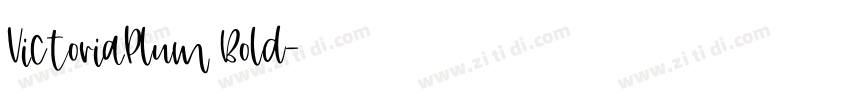 VictoriaPlum Bold字体转换